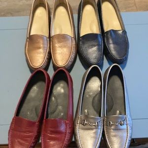 Sas four pairs like new never worn size 9 1/2 beautiful leather loafers